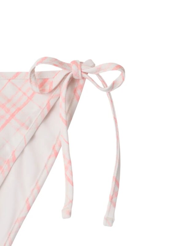 Burberry Geruite bikinislip - Roze