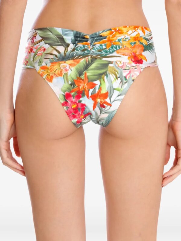 Lygia & Nanny Gesmockte onderkant met bloemenprint - Wit