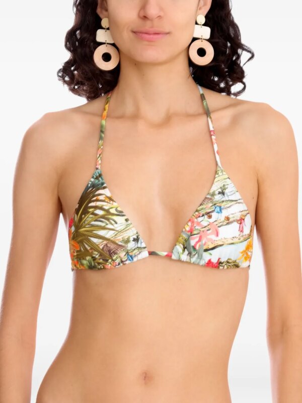 Lygia & Nanny Hanna triangel bikinitop met halternek - Wit