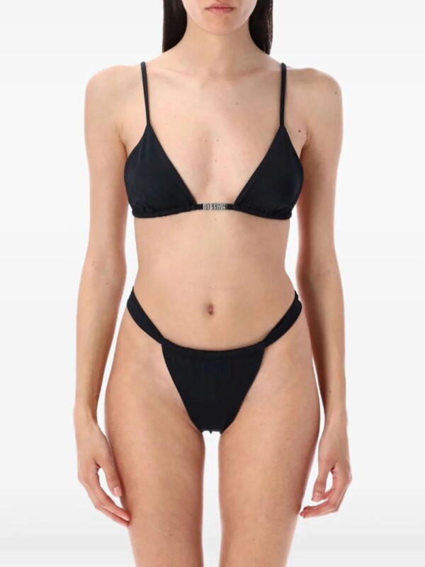 Let's Swim Bikinislip met ruches - Zwart