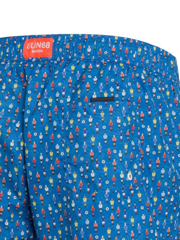 Sun68 Zwembroek met grafische print - Blauw