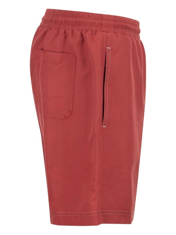 Brunello Cucinelli Zwembroek met geborduurd logo - Rood