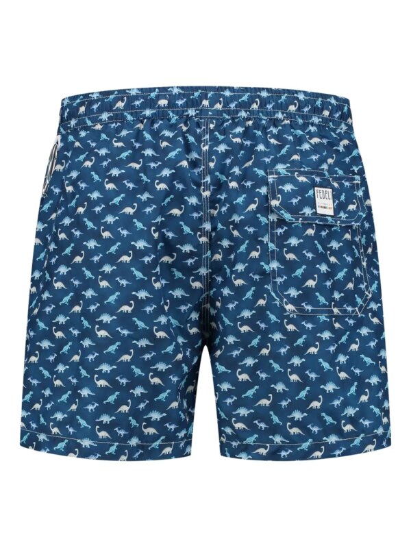 FEDELI Kids Zwembroek met dinosaurusprint - Blauw