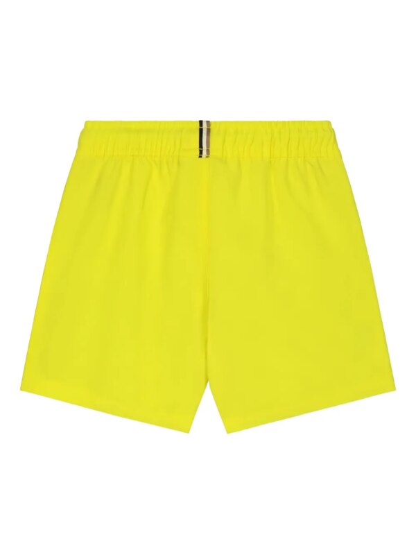 BOSS Kidswear Shorts met logo - Geel