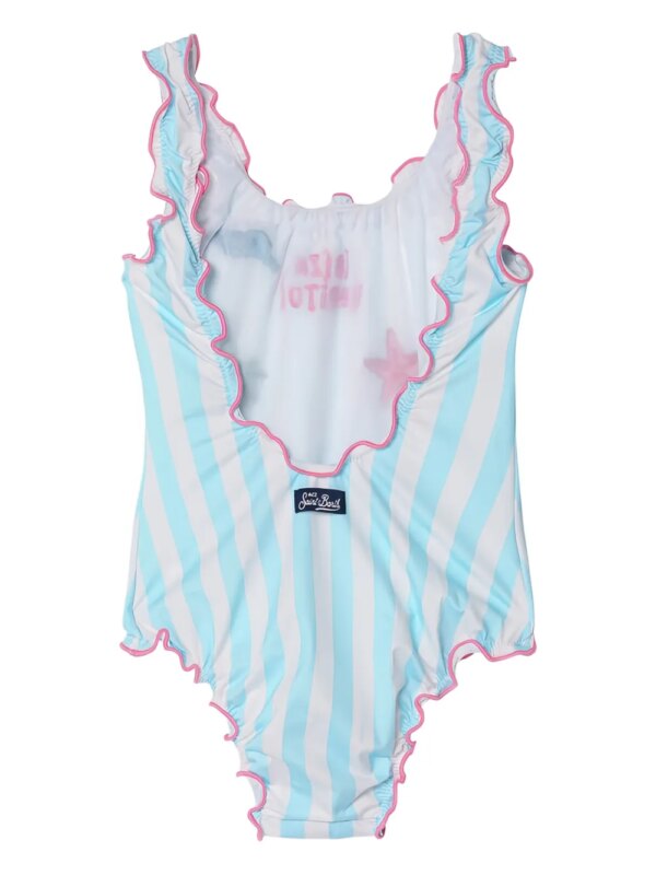 MC2 Saint Barth Kids Gestreept badpak - Blauw