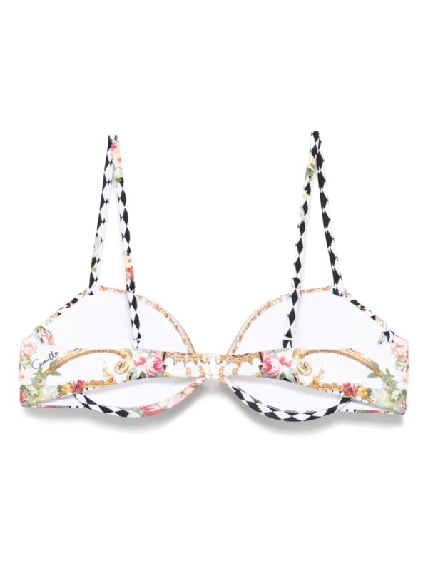 Camilla Bikinitop met grafische print - Wit