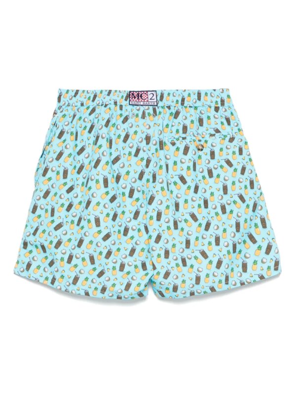 MC2 Saint Barth Zwembroek met grafische print - Blauw