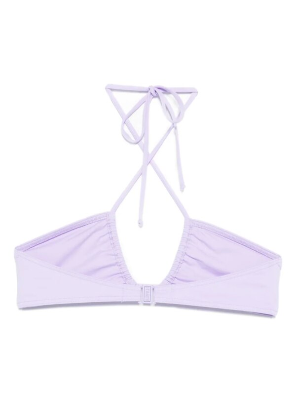 MC2 Saint Barth Bikinitop met gekruiste bandjes en halternek - Paars