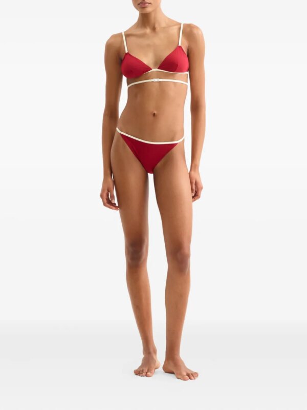 ERES Pat bikinislip met contrasterende afwerking - Rood