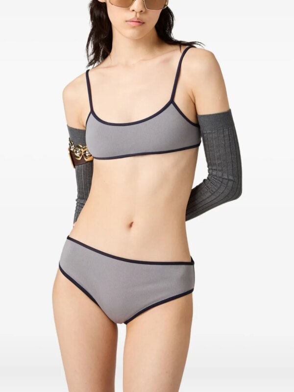 Miu Miu Tweekleurige bikinislip - F0MZQ Grey