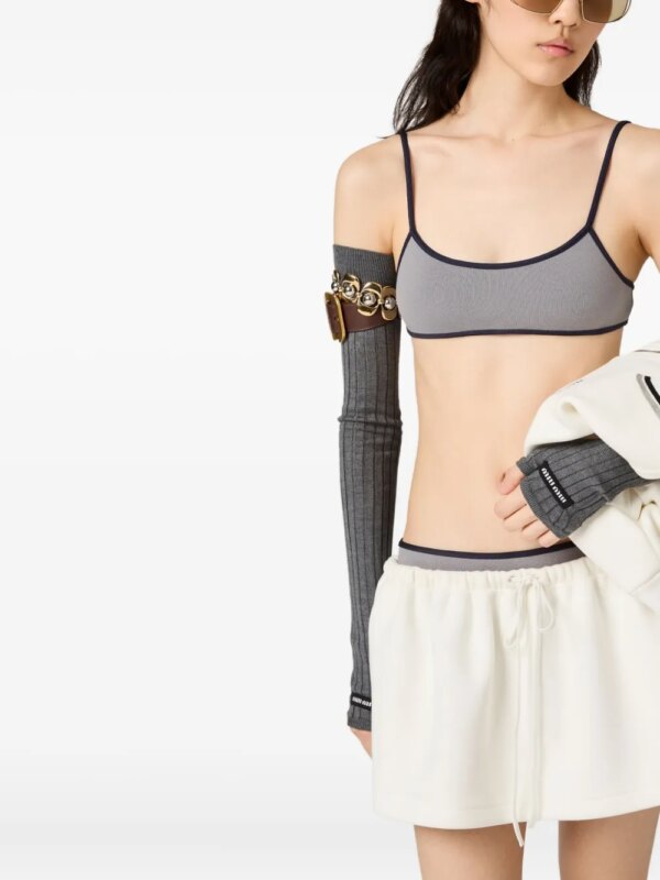 Miu Miu Tweekleurige bikinitop - Grijs