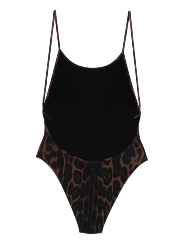 TOM FORD Badpak met luipaardprint - Bruin
