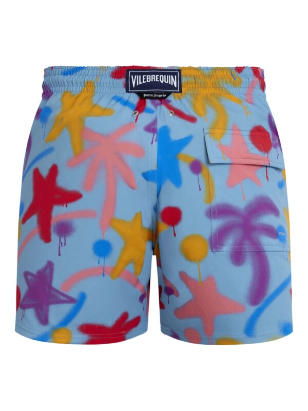 Vilebrequin x Palm Angels Spray Paint zwembroek - Blauw