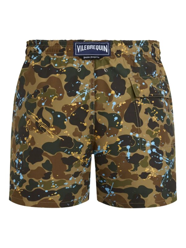 Vilebrequin x Palm Angels Camo Splash zwembroek - Groen