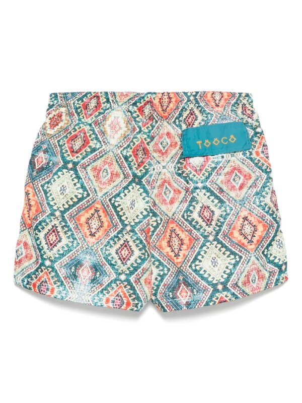 TOOCO Zwembroek met grafische print - Groen