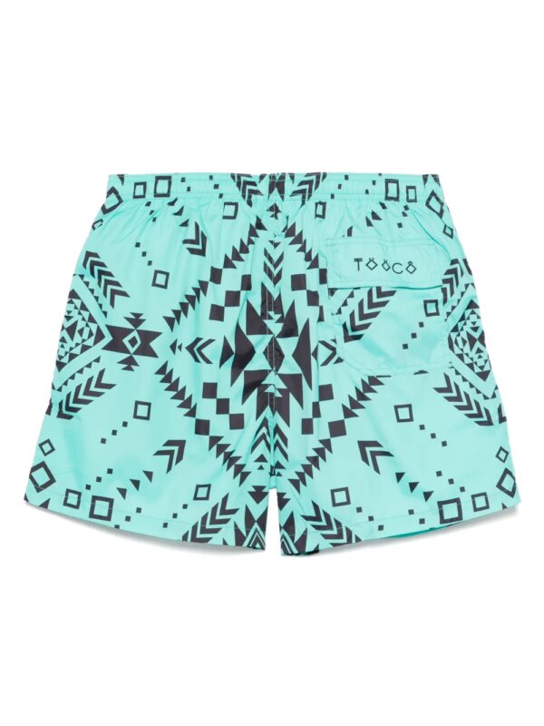 TOOCO Zwembroek met grafische print - Groen