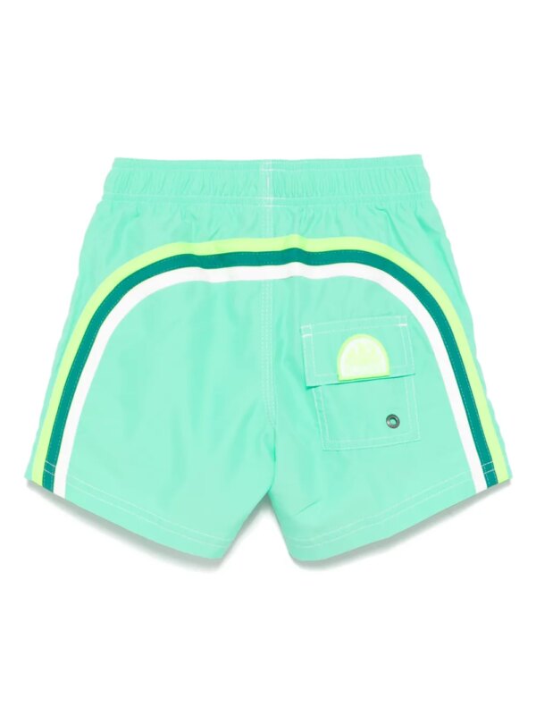 Sundek Gestreepte zwembroek - Groen