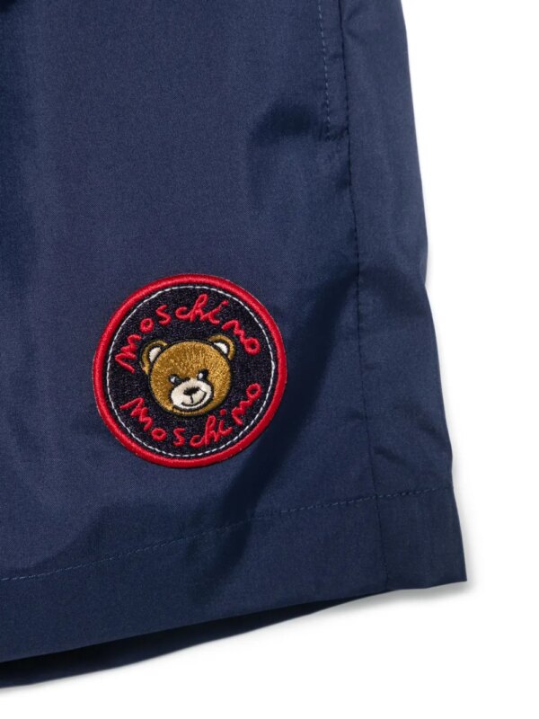 Moschino Kids Zwembroek met logo-applicatie - Blauw