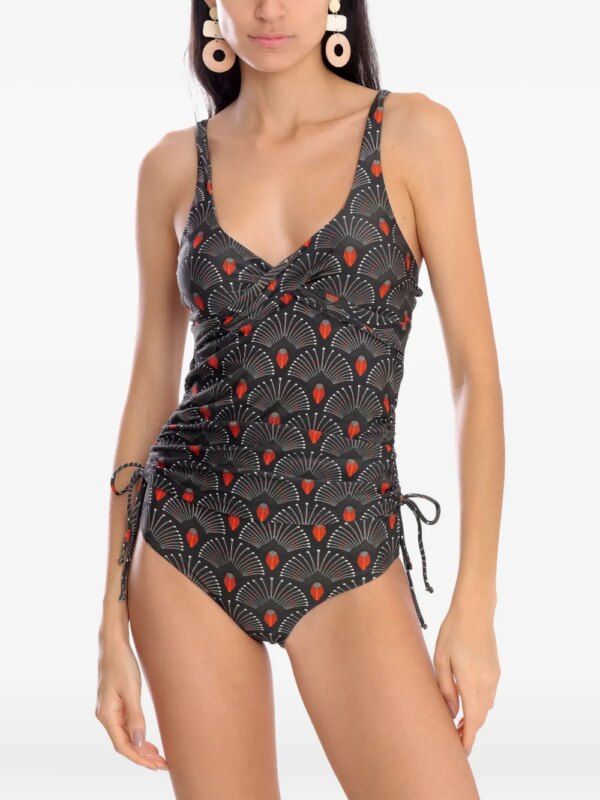 Lygia & Nanny Bruma badpak met ruches - Grijs