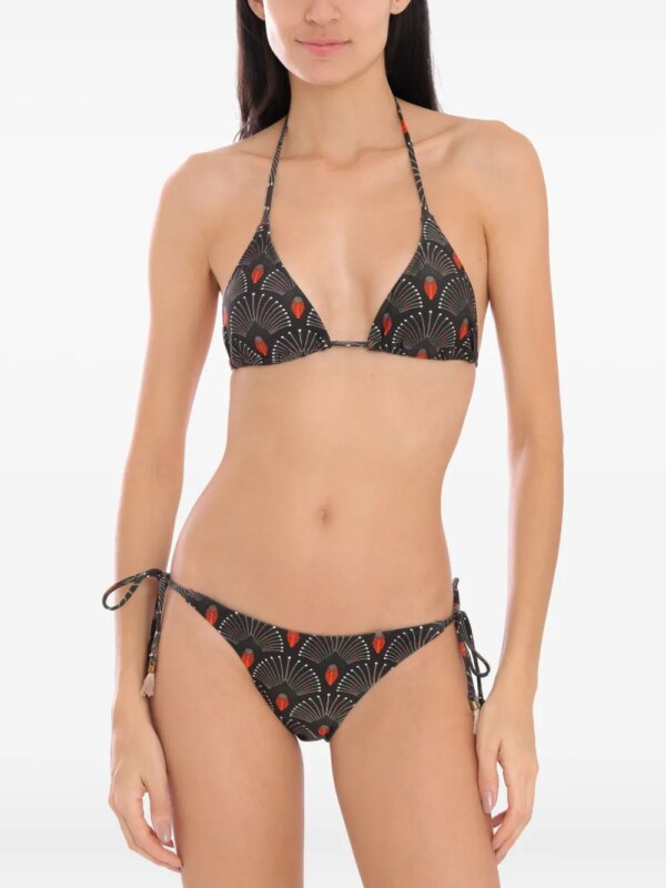 Lygia & Nanny Maya bikini met kwastje afwerking - Grijs