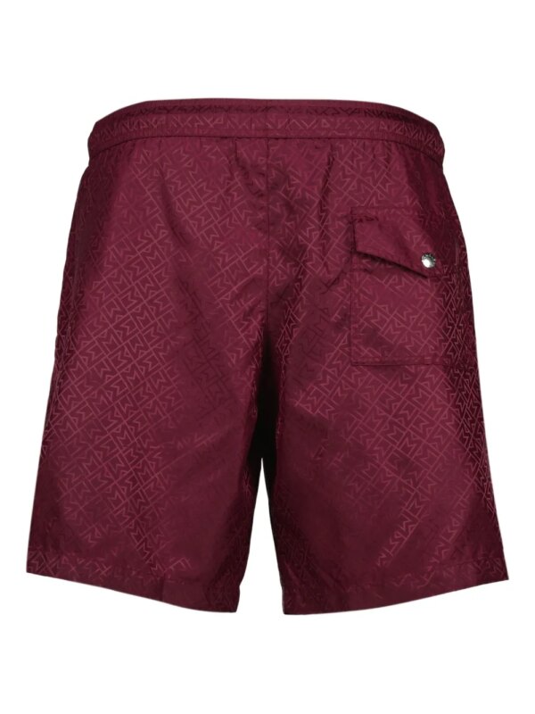 Moncler Zwembroek met monogram-jacquard - Rood