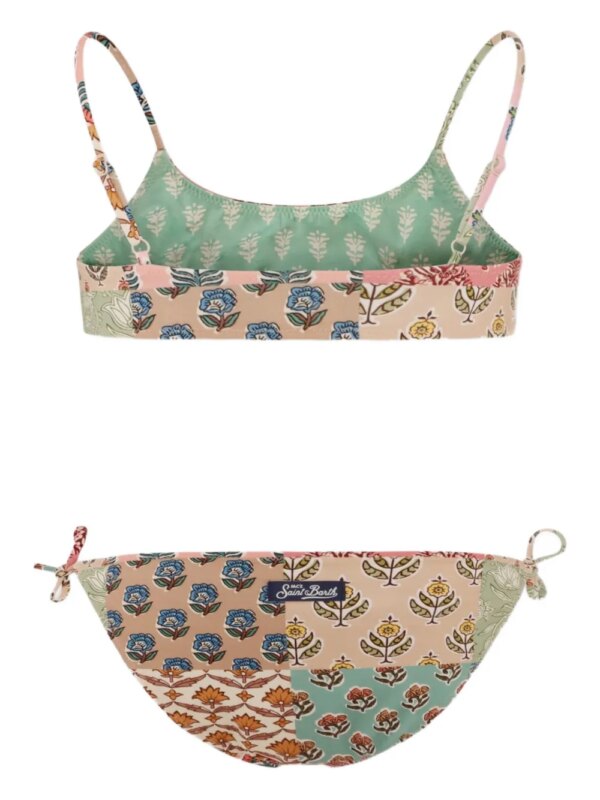 MC2 Saint Barth Kids Bikini met bloemenprint - Beige