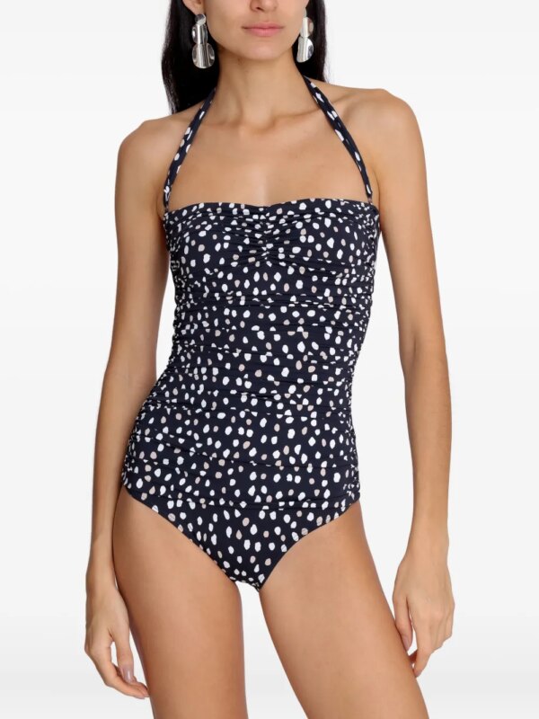 Lygia & Nanny Wangari badpak met stippen en ruches - Zwart