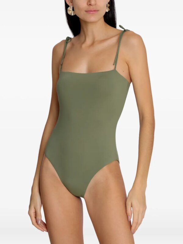 Lygia & Nanny Winona badpak met gestrikt bandje - Groen