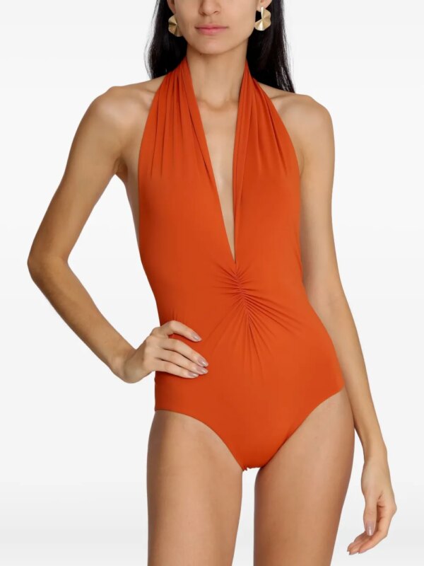 Lygia & Nanny Isatou badpak met halternek - Oranje