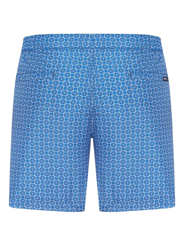 Incotex Zwembroek met patroon - Blauw