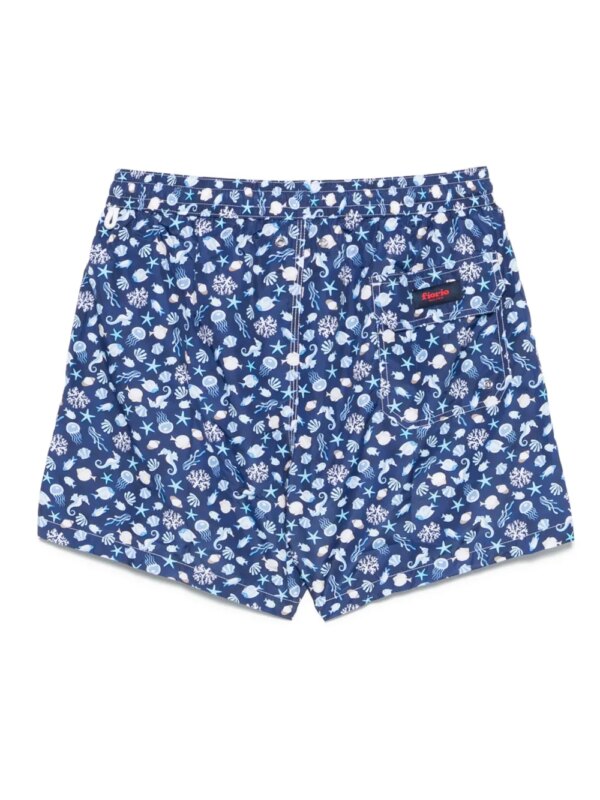 FIORIO MILANO Zwembroek met zeeprint - Blauw