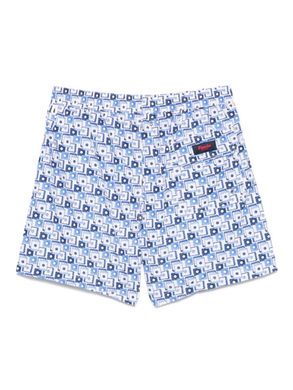 FIORIO MILANO Zwembroek met geometrische print - Blauw