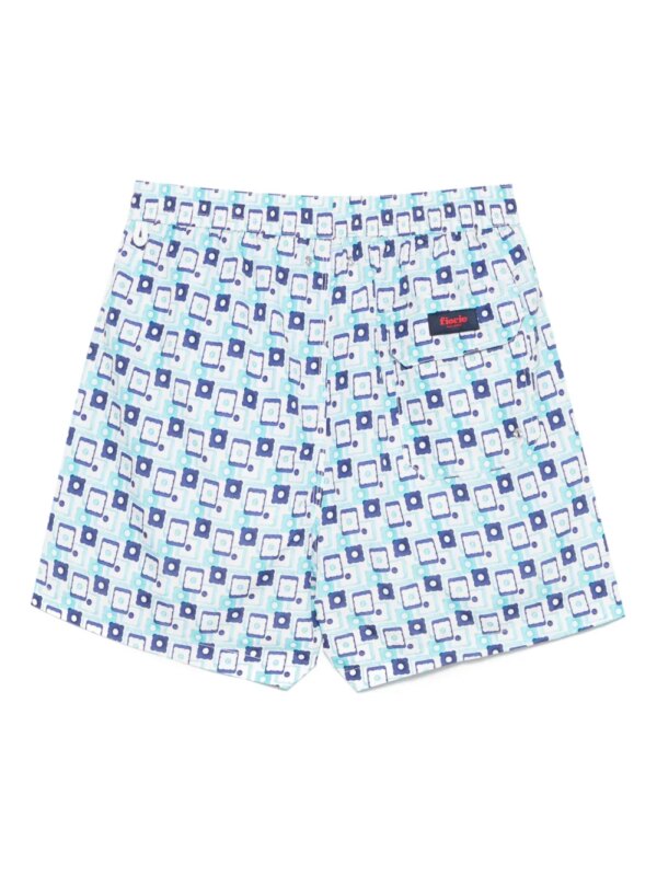 FIORIO MILANO Zwembroek met geometrische print - Blauw