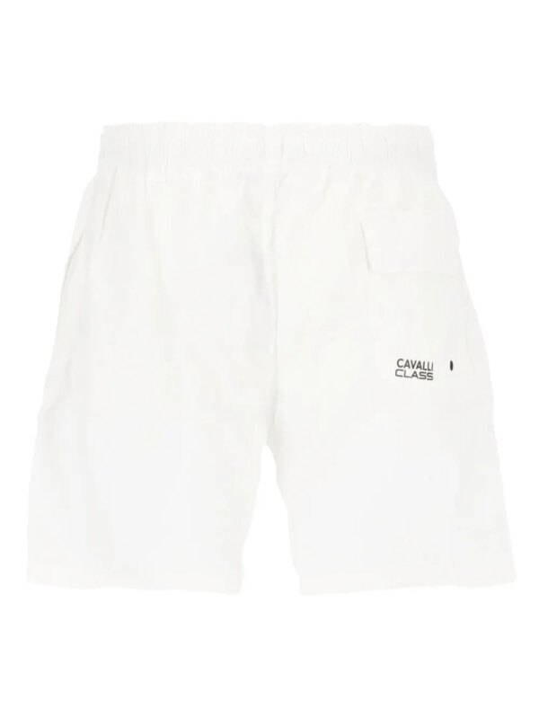 Cavalli Class Zwembroek met grafische print - Wit