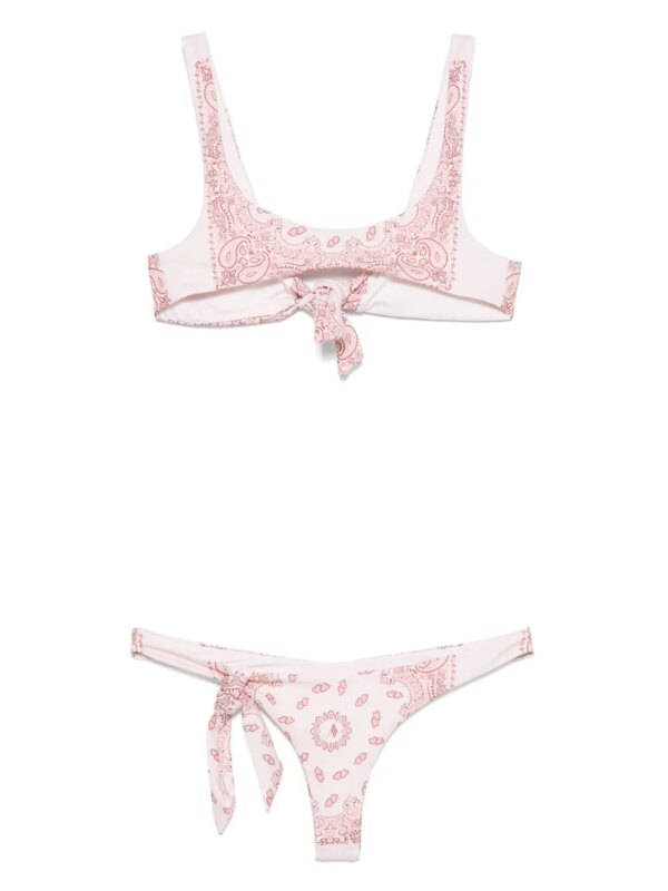 The Attico Bikini met paisley-print - Roze