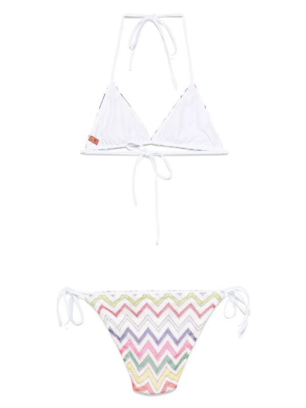 Missoni Bikini met zigzagprint - Wit