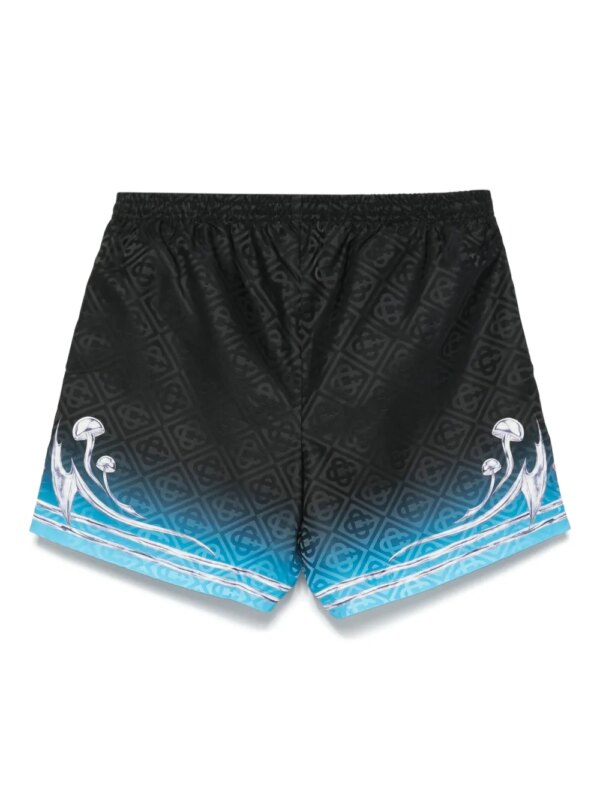 Casablanca Zwembroek met grafische print - Zwart