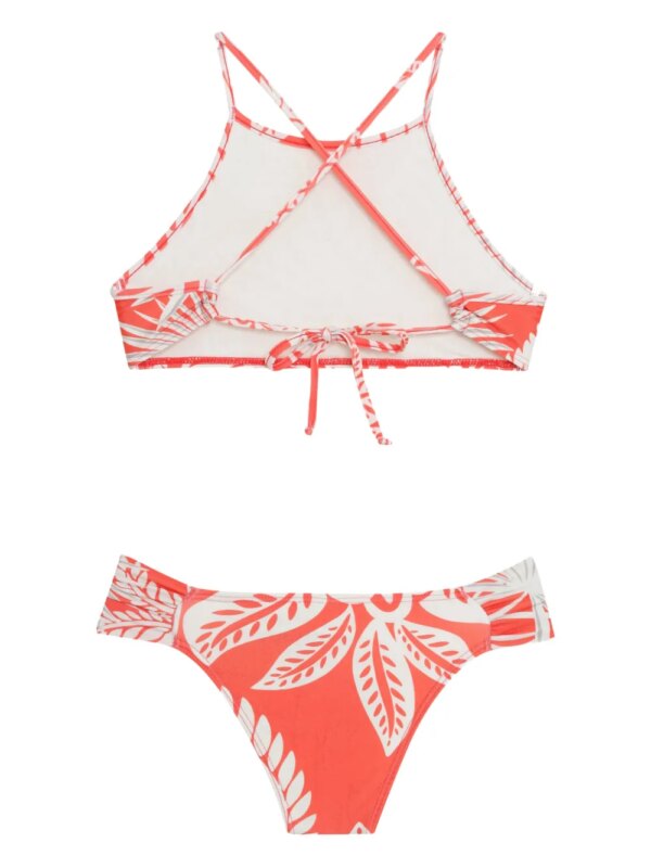 Lygia & Nanny Tulip bikini met ananasprint en hoge hals - Oranje