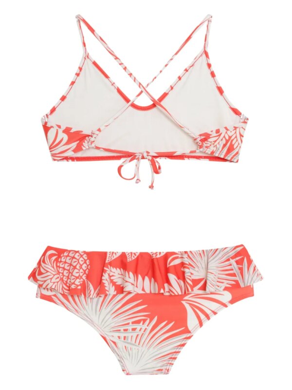 Lygia & Nanny Penelope bikini met ananasprint en ruches - Rood