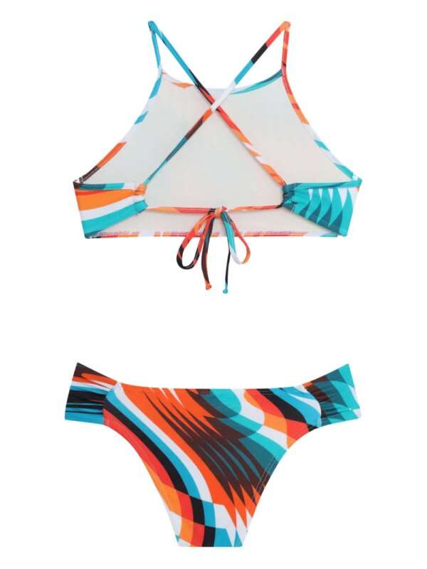 Lygia & Nanny Bikini met abstracte print - Blauw