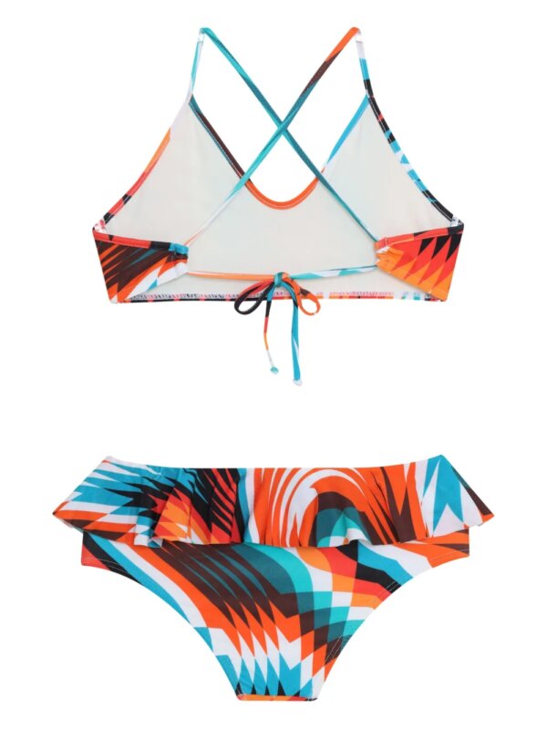 Lygia & Nanny Penelope bikini met gekruiste rug en ruches - Oranje