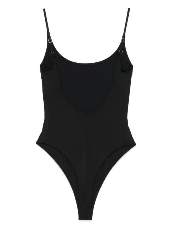 Elisabetta Franchi Badpak met logoprint - Zwart