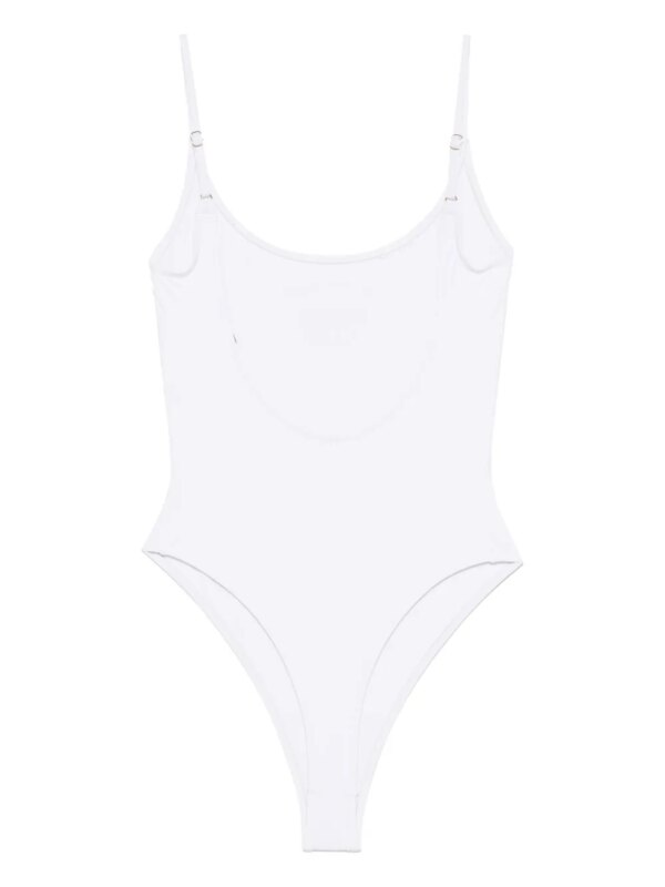 Elisabetta Franchi Badpak met logoprint - Wit