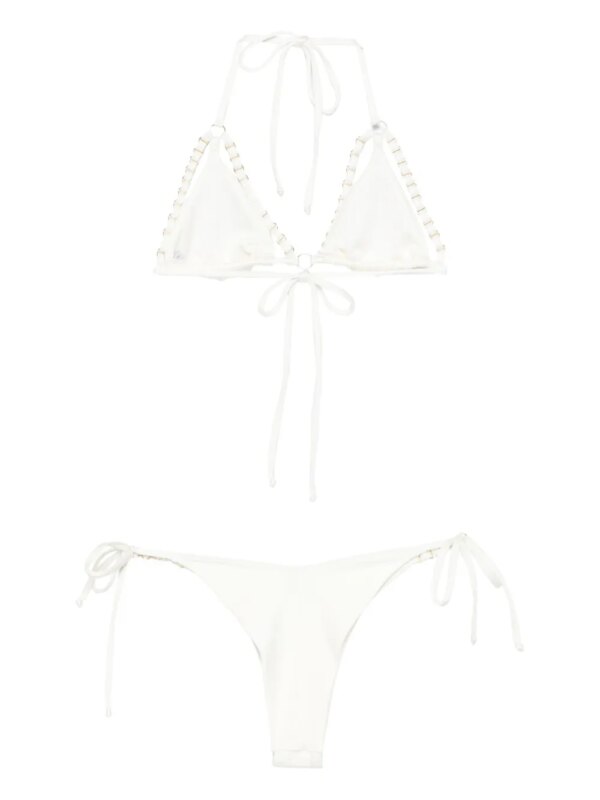 Mazzei Triangel bikini met ring - Wit