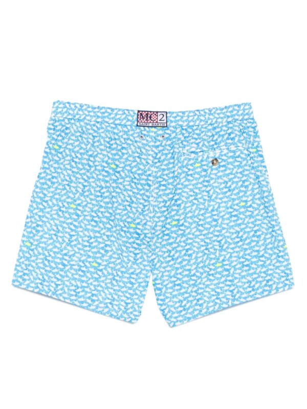 MC2 Saint Barth Zwembroek met vissenprint - Blauw