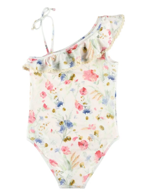 ZIMMERMANN Kids Asymmetrisch badpak - Wit