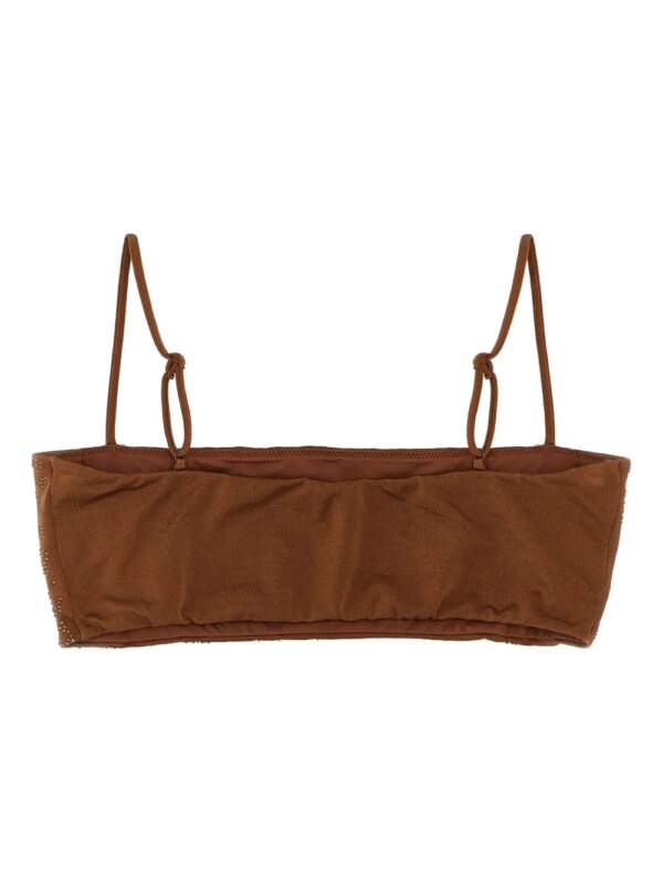 MC2 Saint Barth Athena bikinitop met luipaardprint en stras - Bruin