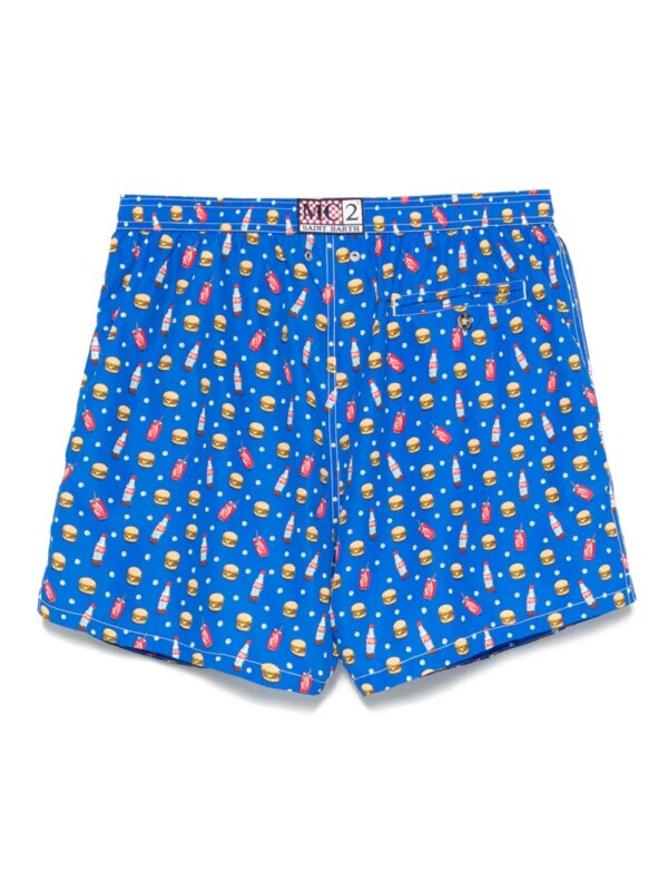 MC2 Saint Barth Zwembroek met grafische print - Blauw
