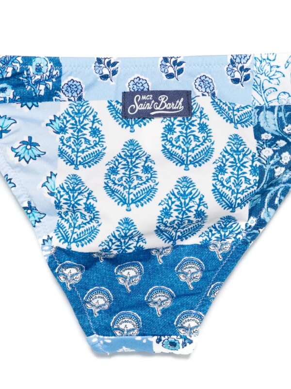 MC2 Saint Barth Kids Bikinislip met bloemenprint - Blauw