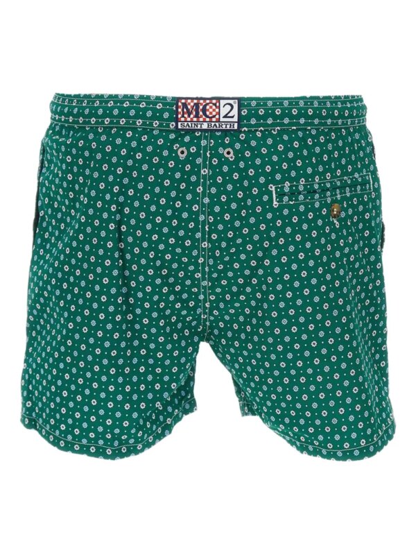 MC2 Saint Barth Zwembroek met bloemenprint - Groen